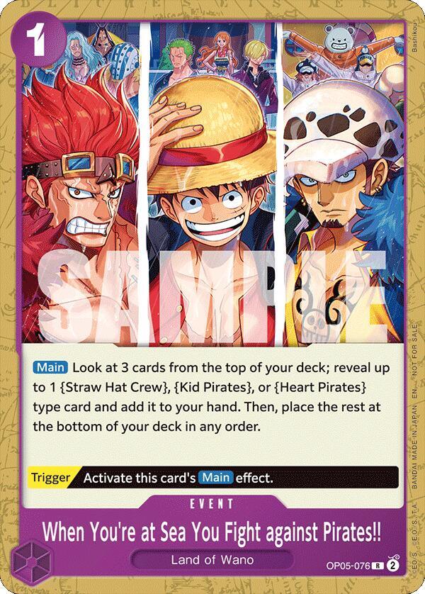 When You're at Sea You Fight against Pirates!! [2025 Pirates League Store Qualifier] (One Piece Promotion Cards)(OP05-076)(R)