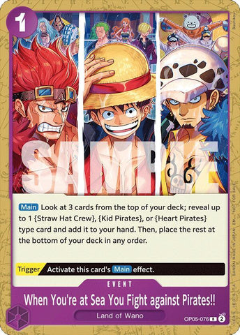 When You're at Sea You Fight against Pirates!! [2025 Pirates League Store Qualifier] (One Piece Promotion Cards)(OP05-076)(R)