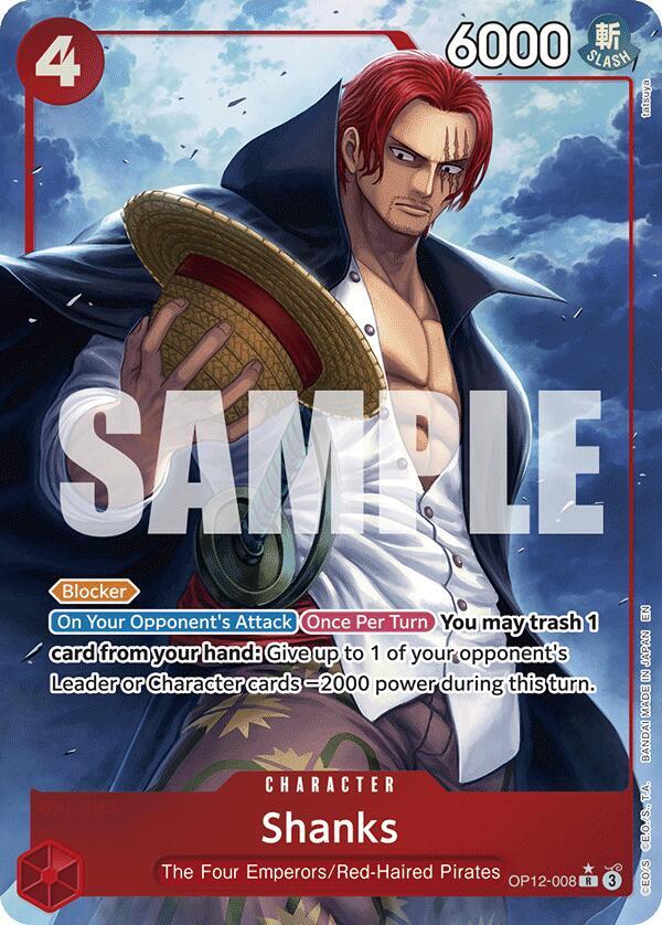Shanks (008) - Alternate Art - Foil (Legacy of the Master)(OP12-008)(R)