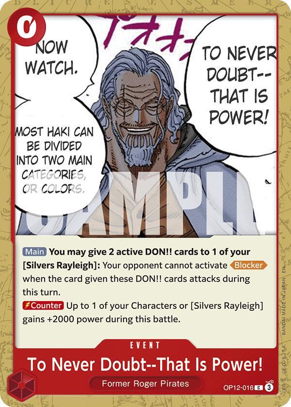 To Never Doubt--That Is Power! (Legacy of the Master)(OP12-016)(C)