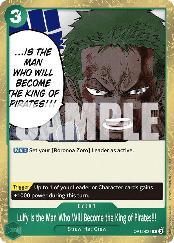 Luffy Is the Man Who Will Become the King of Pirates!!! - Foil (Legacy of the Master)(OP12-039)(R)