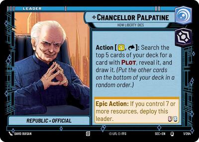 Chancellor Palpatine, How Liberty Dies (Secrets of Power)(SEC-001/264)(S)