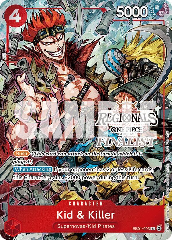 Kid & Killer [Offline Regional Finalist Card Set 2025 Vol.2] [Foil] (One Piece Promotion Cards)(EB01-003)(R)