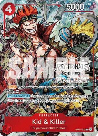 Kid & Killer [Offline Regional Finalist Card Set 2025 Vol.2] [Foil] (One Piece Promotion Cards)(EB01-003)(R)