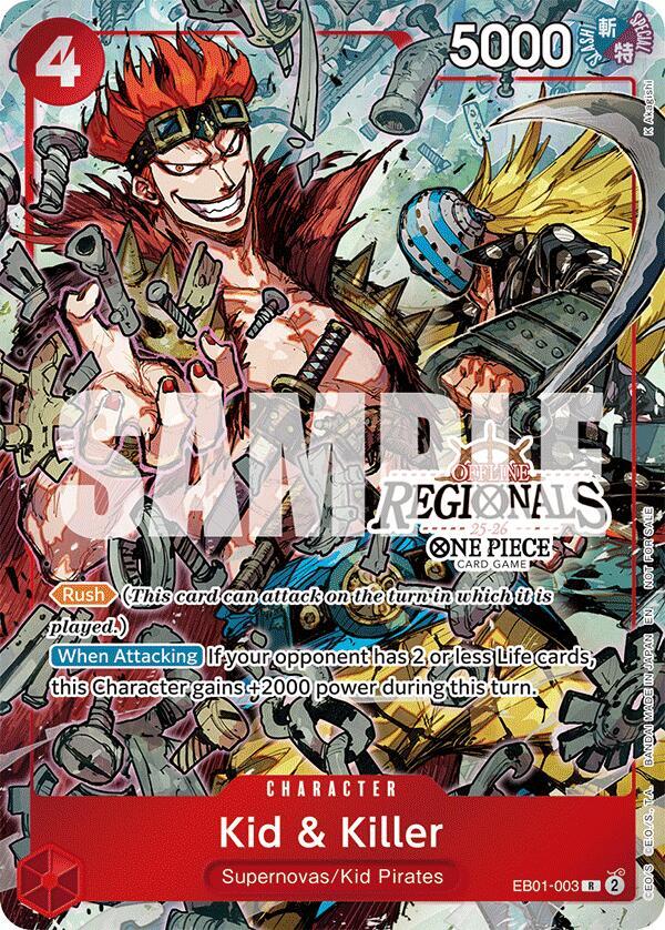 Kid & Killer [Offline Regional Participation Pack 2025 Vol.2] [Foil] (One Piece Promotion Cards)(EB01-003)(R)