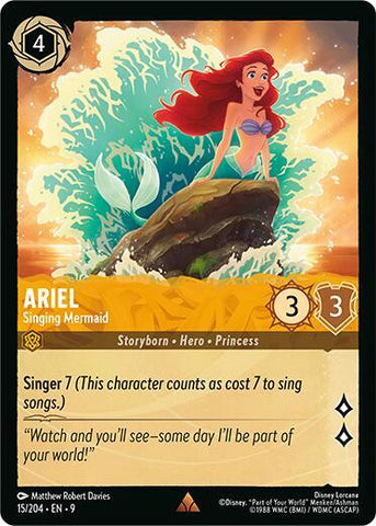 Ariel - Singing Mermaid - Cold Foil (Fabled)(9-015/204)(R)