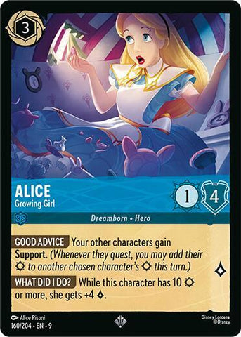 Alice - Growing Girl - Cold Foil (Fabled)(9-160/204)(SR)