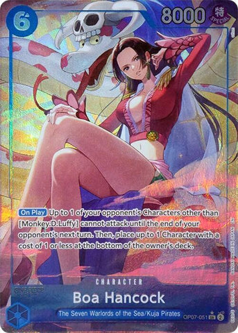 Boa Hancock [Seven Warlords of the Sea Binder Set] [Alternate Art] [Foil] (One Piece Promotion Cards)(OP07-051)(SR)