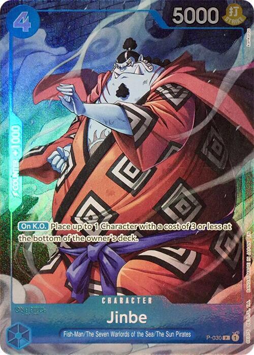 Jinbe [Seven Warlords of the Sea Binder Set] [Foil] (One Piece Promotion Cards)(P-030)(PR)