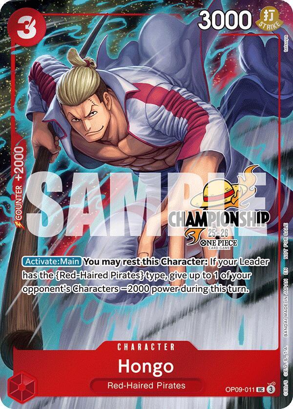 Hongo [CS 25-26 Celebration Pack] [Foil] (One Piece Promotion Cards)(OP09-011)(UC)