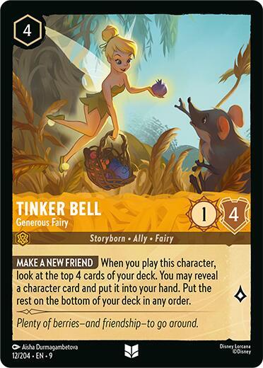 Tinker Bell - Generous Fairy (Fabled)(9-012/204)(U)
