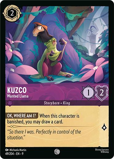 Kuzco - Wanted Llama - Cold Foil (Fabled)(9-049/204)(C)
