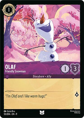 Olaf - Friendly Snowman - Cold Foil (Fabled)(9-055/204)(U)