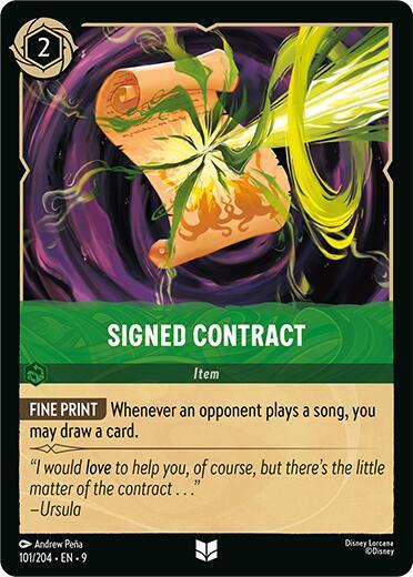 Signed Contract - Cold Foil (Fabled)(9-101/204)(U)