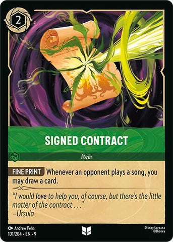 Signed Contract - Cold Foil (Fabled)(9-101/204)(U)