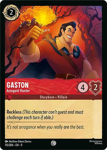 Gaston - Arrogant Hunter (Fabled)(9-115/204)(C)