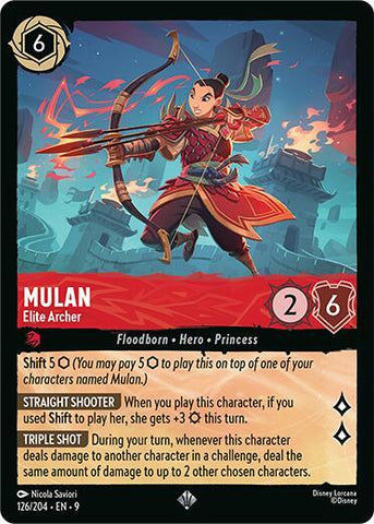 Mulan - Elite Archer - Cold Foil (Fabled)(9-126/204)(SR)