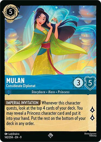 Mulan - Considerate Diplomat (Fabled)(9-142/204)(SR)