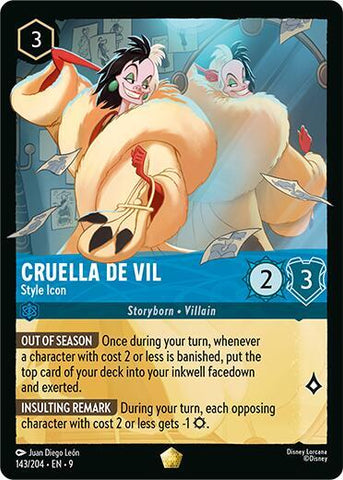 Cruella De Vil - Style Icon - Cold Foil (Fabled)(9-143/204)(L)