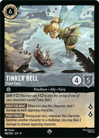 Tinker Bell - Giant Fairy - Cold Foil (Fabled)(9-188/204)(SR)