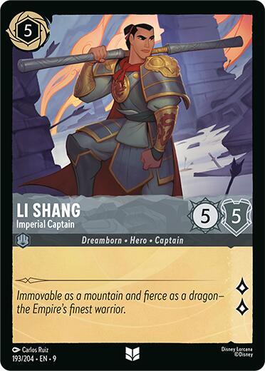 Li Shang - Imperial Captain (Fabled)(9-193/204)(U)
