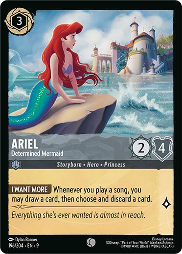 Ariel - Determined Mermaid - Cold Foil (Fabled)(9-196/204)(C)