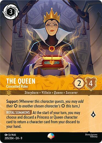 The Queen - Conceited Ruler (Epic) - Holofoil (Fabled)(9-205/204)(EP)