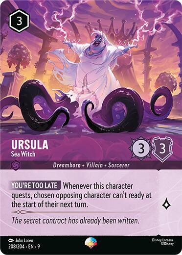 Ursula - Sea Witch (Epic) - Holofoil (Fabled)(9-208/204)(EP)