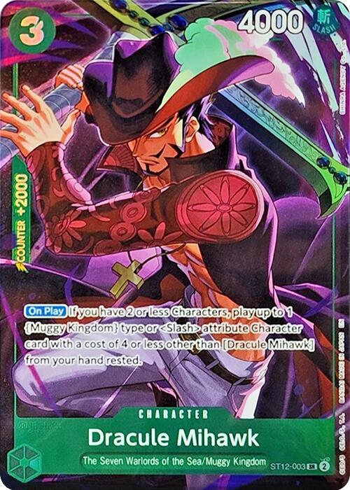 Dracule Mihawk [Illustration Box Vol.4] [Foil] (One Piece Promotion Cards)(ST12-003)(SR)