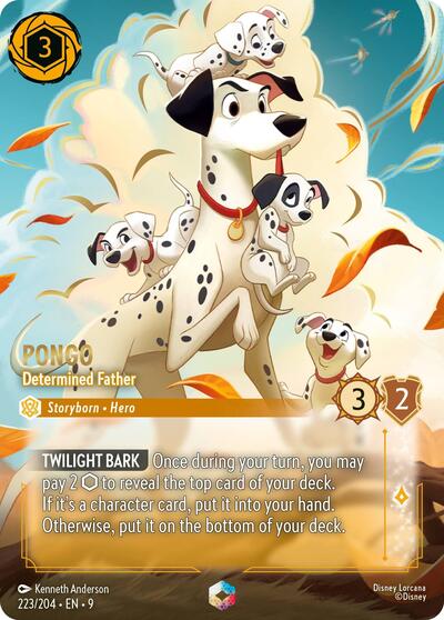 Pongo - Determined Father (Enchanted) - Holofoil (Fabled)(9-223/204)(E)