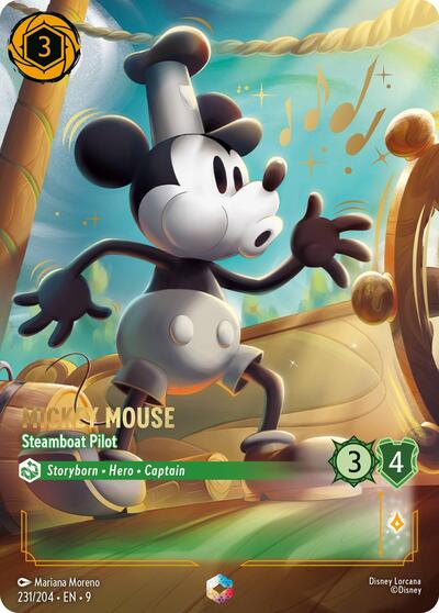 Mickey Mouse - Steamboat Pilot (Enchanted) - Holofoil (Fabled)(9-231/204)(E)