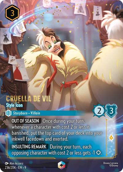 Cruella De Vil - Style Icon (Enchanted) - Holofoil (Fabled)(9-236/204)(E)