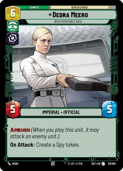 Dedra Meero, With Verifiable Data (Secrets of Power)(SEC-087/264)(U)