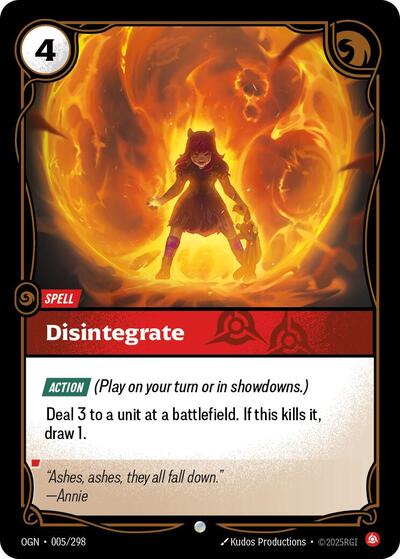 Disintegrate (Origins)(OGN-005/298)(C)