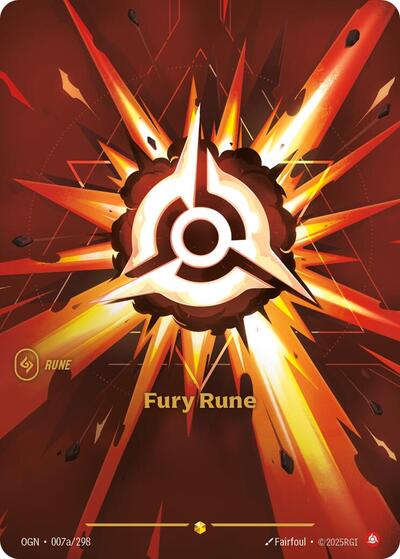 Fury Rune - Alternate Art - Foil (Origins)(OGN-007a/298)(O/AA)