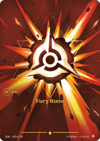 Fury Rune - Alternate Art - Foil (Origins)(OGN-007a/298)(O/AA)