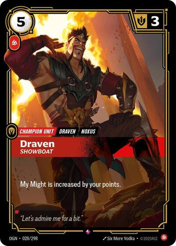 Draven, Showboat - Foil (Origins)(OGN-028/298)(R)