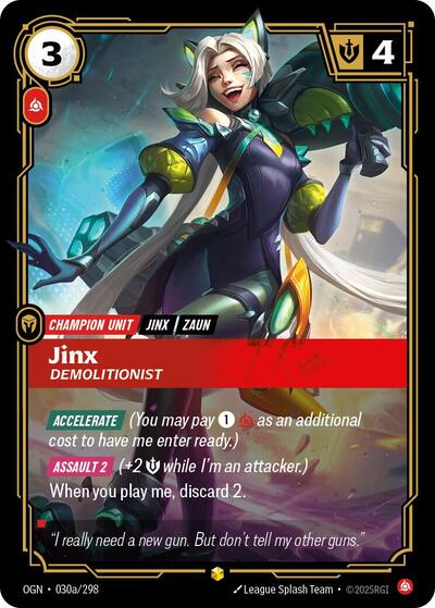 Jinx, Demolitionist - Alternate Art - Foil (Origins)(OGN-030a/298)(O/AA)