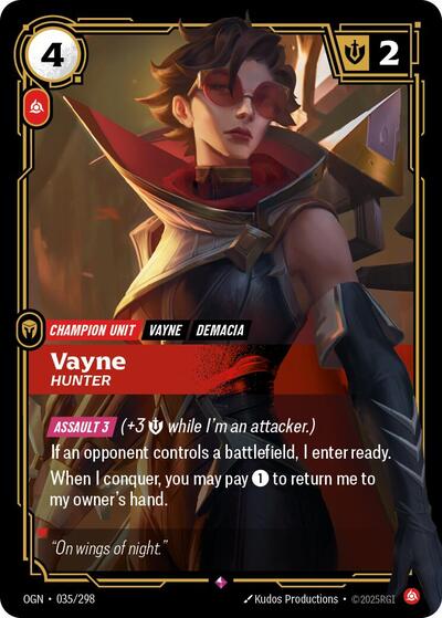 Vayne, Hunter - Foil (Origins)(OGN-035/298)(R)