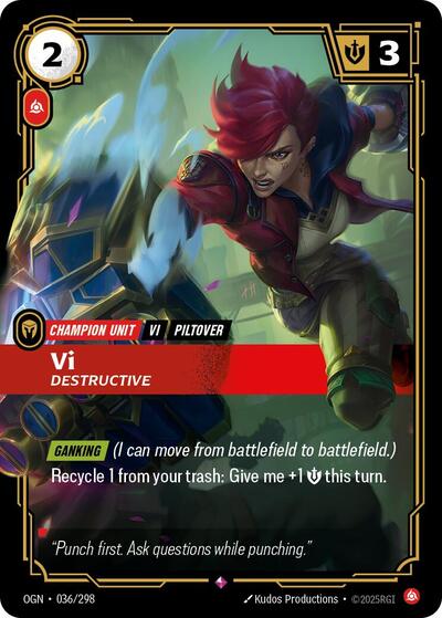 Vi, Destructive - Foil (Origins)(OGN-036/298)(R)