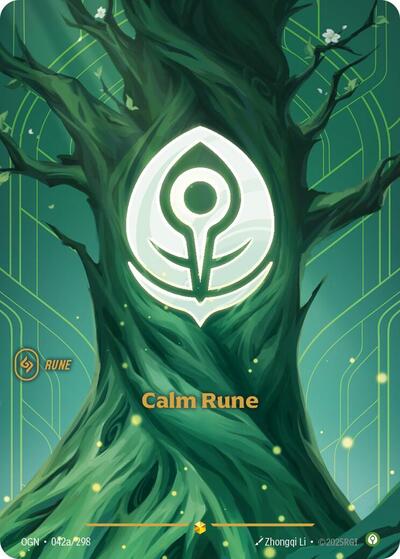 Calm Rune - Alternate Art - Foil (Origins)(OGN-042a/298)(O/AA)