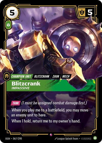 Blitzcrank, Impassive - Foil (Origins)(OGN-067/298)(R)