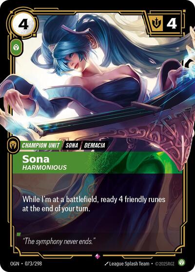 Sona, Harmonious - Foil (Origins)(OGN-073/298)(R)