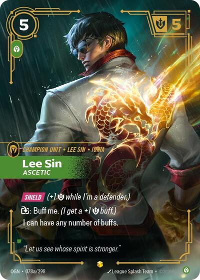 Lee Sin, Ascetic - Alternate Art - Foil (Origins)(OGN-078a/298)(O/AA)