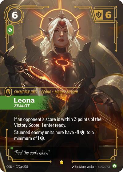 Leona, Zealot - Alternate Art - Foil (Origins)(OGN-079a/298)(O/AA)