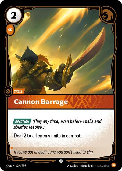 Cannon Barrage - Foil (Origins)(OGN-127/298)(C)