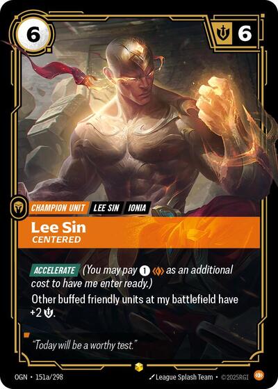 Lee Sin, Centered - Alternate Art - Foil (Origins)(OGN-151a/298)(O/AA)