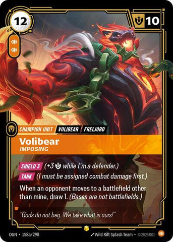 Volibear, Imposing - Alternate Art - Foil (Origins)(OGN-158a/298)(O/AA)