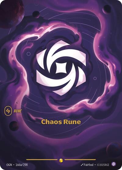 Chaos Rune - Alternate Art - Foil (Origins)(OGN-166a/298)(O/AA)