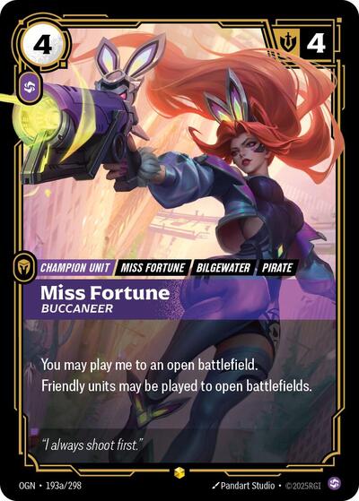 Miss Fortune, Buccaneer - Alternate Art - Foil (Origins)(OGN-193a/298)(O/AA)